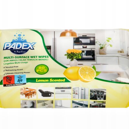 Padex Chusteczki do Czyszczenia Powierzchni Lemon 80szt.