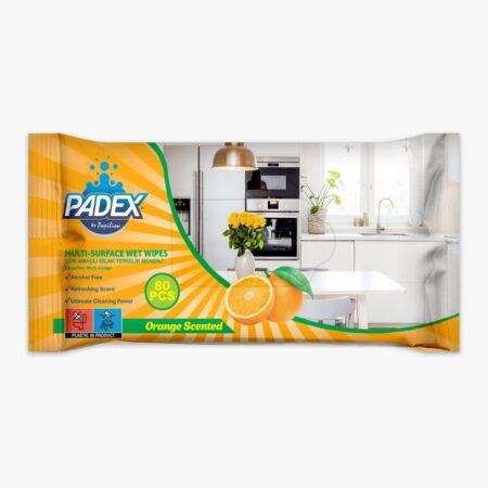 Padex Mokre Chusteczki do Czyszczenia Różnych Powierzchni Orange 80 szt.